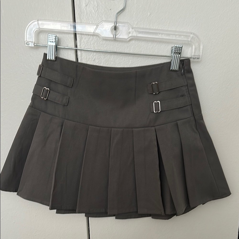 Princess Polly Gray Mini Skater Skirt